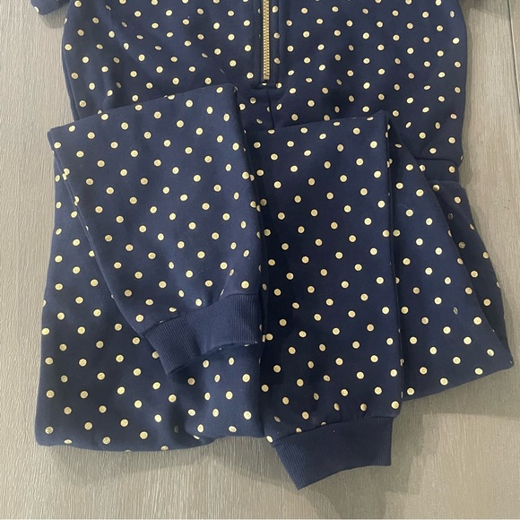 Blush by US Angels cotton navy gold polka dots jumper elastic waist Size 10/12 - Picture 7 of 14